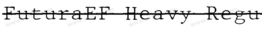 FuturaEF Heavy Regul字体转换